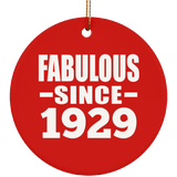 95th Birthday Fabulous Since 1929 - Circle Ornament