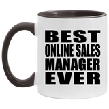 Best Online Sales Manager Ever - 11oz Accent Mug Black