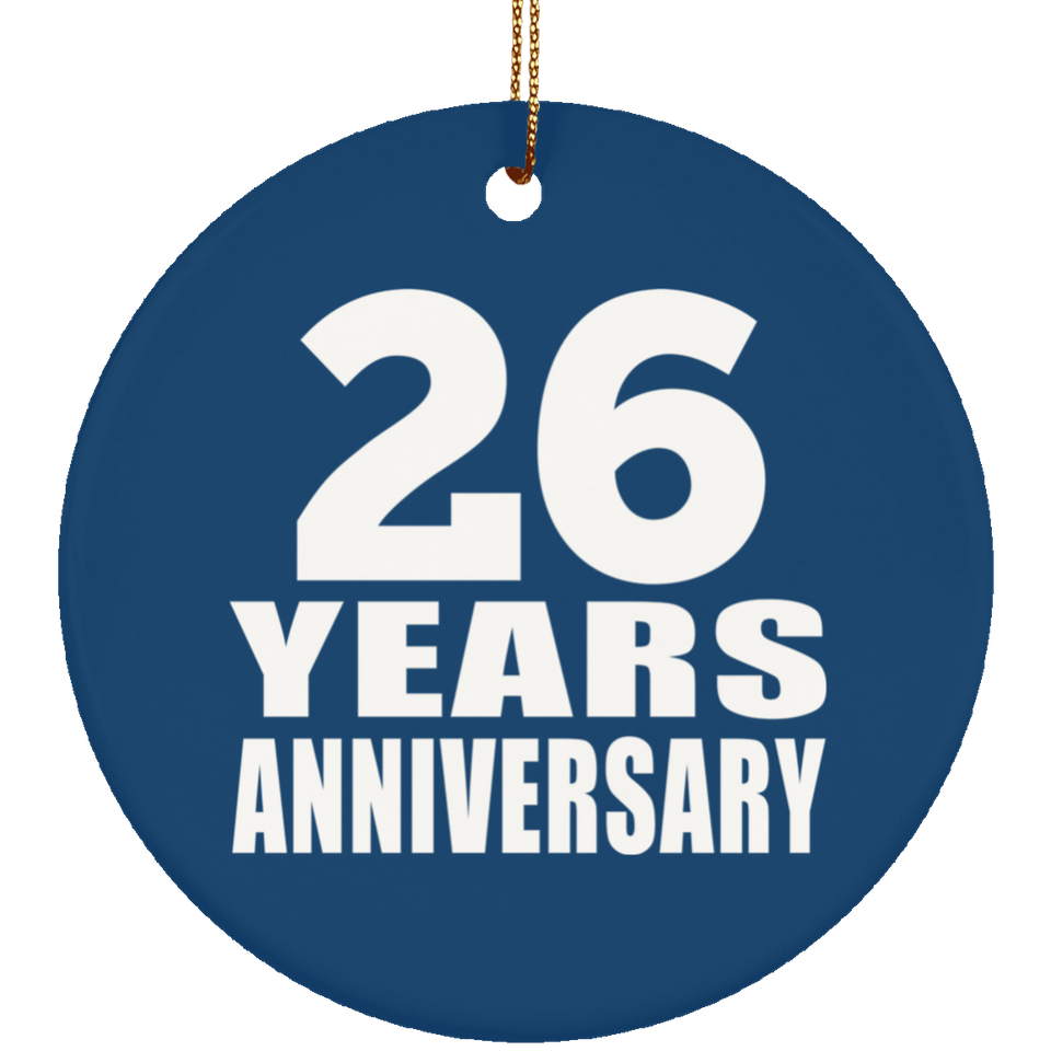 26th Anniversary 26 Years Anniversary - Circle Ornament