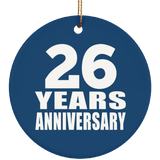 26th Anniversary 26 Years Anniversary - Circle Ornament