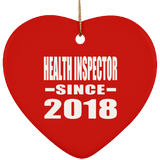 Health Inspector Since 2018 - Heart Ornament