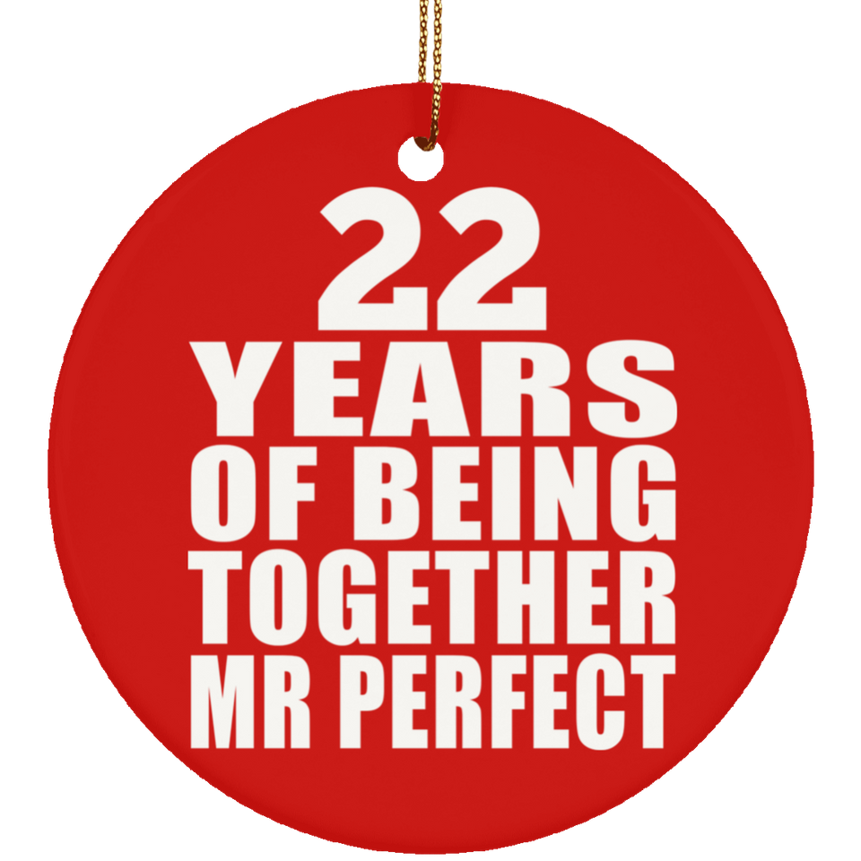 22nd Anniversary 22 Years Of Being Mr Perfect - Circle Ornament