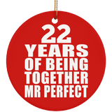 22nd Anniversary 22 Years Of Being Mr Perfect - Circle Ornament
