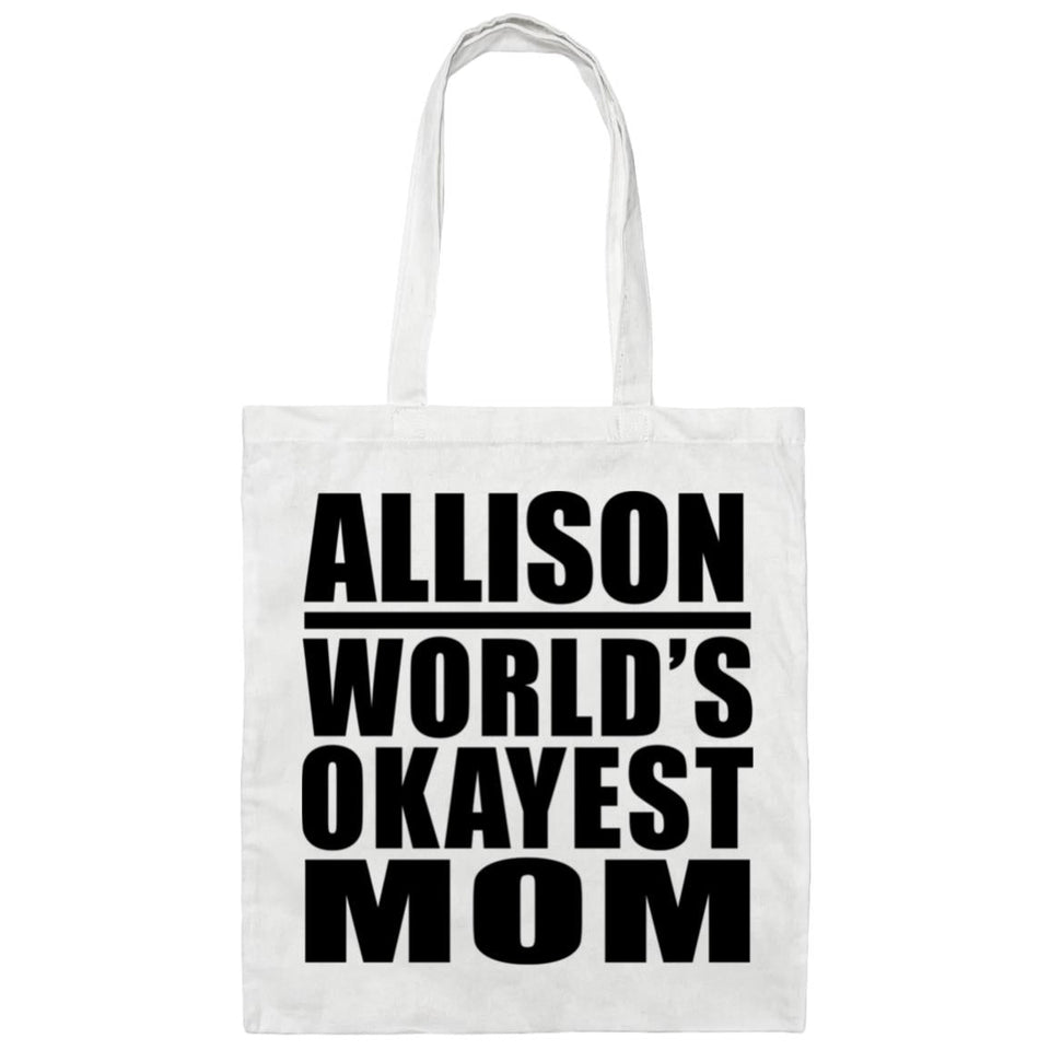 Allison World's Okayest Mom - Tote Bag White
