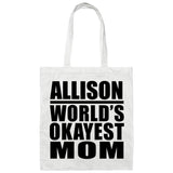Allison World's Okayest Mom - Tote Bag White
