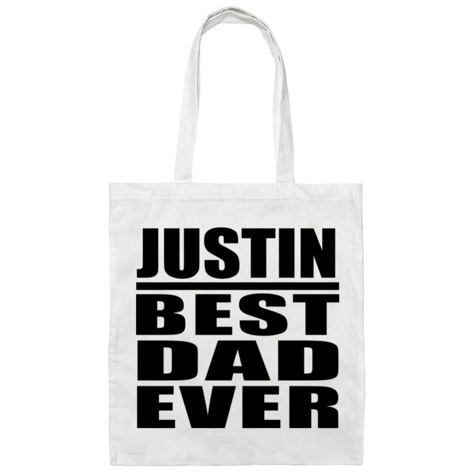 Justin Best Dad Ever - Tote Bag White