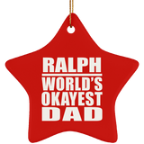 Ralph World's Okayest Dad - Star Ornament