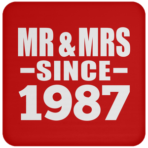 37th Anniversary Mr & Mrs Since 1987 - Drink Coaster