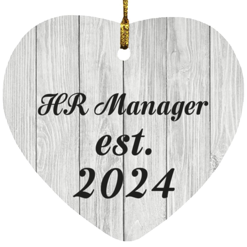 HR Manager Established Est. 2024 - Heart Ornament F