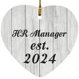 HR Manager Established Est. 2024 - Heart Ornament F