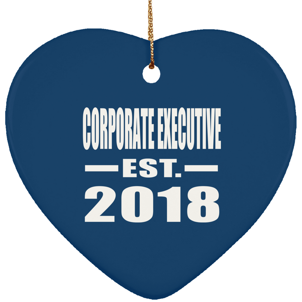 Corporate Executive Established EST. 2018 - Heart Ornament