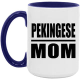Pekingese Mom - 15oz Accent Mug Purple