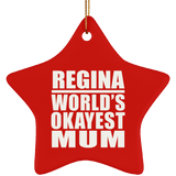 Regina World's Okayest Mum - Star Ornament
