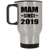 Mam Since 2019 - Silver Travel Mug