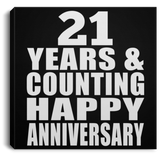 Happy 21st Anniversary 21 Years & Counting - Canvas Square