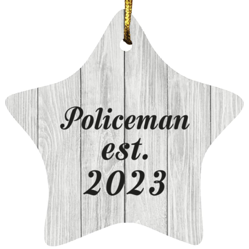 Policeman Established Est. 2023 - Star Ornament F