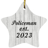 Policeman Established Est. 2023 - Star Ornament F