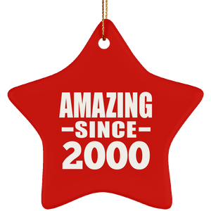 24th Birthday Amazing Since 2000 - Star Ornament