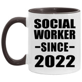 Social Worker Since 2022 - 11oz Accent Mug Black