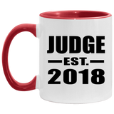 Judge Established EST. 2018 - 11oz Accent Mug Red