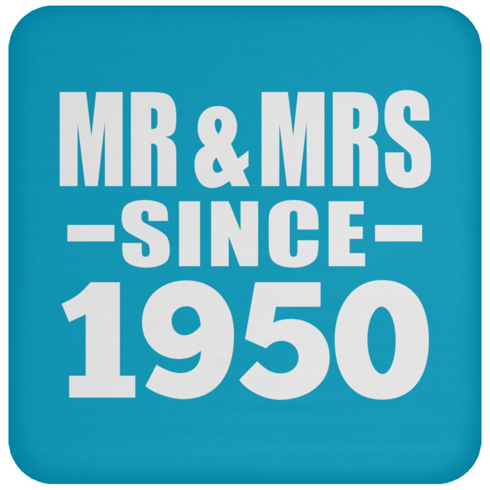 74th Anniversary Mr & Mrs Since 1950 - Drink Coaster