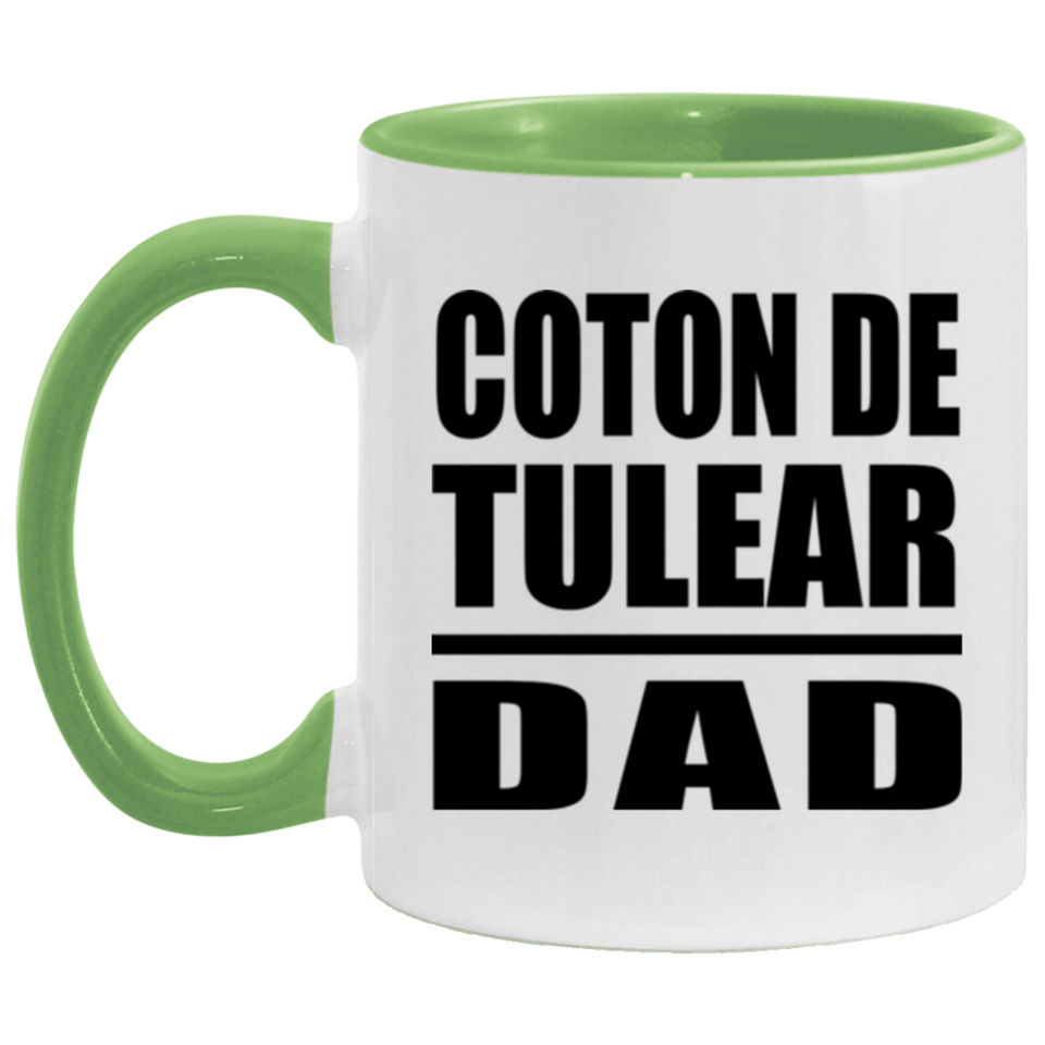 Coton De Tulear Dad - 11oz Accent Mug Green