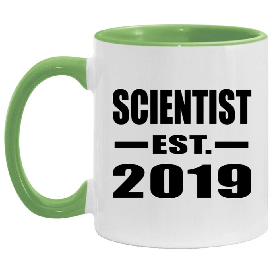 Scientist Established EST. 2019 - 11oz Accent Mug Green