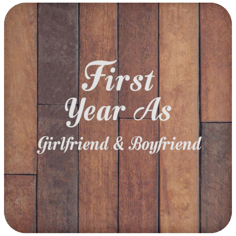 First Year As Girlfriend & Boyfriend - Drink Coaster E