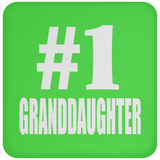 Number One #1 Granddaughter - Drink Coaster