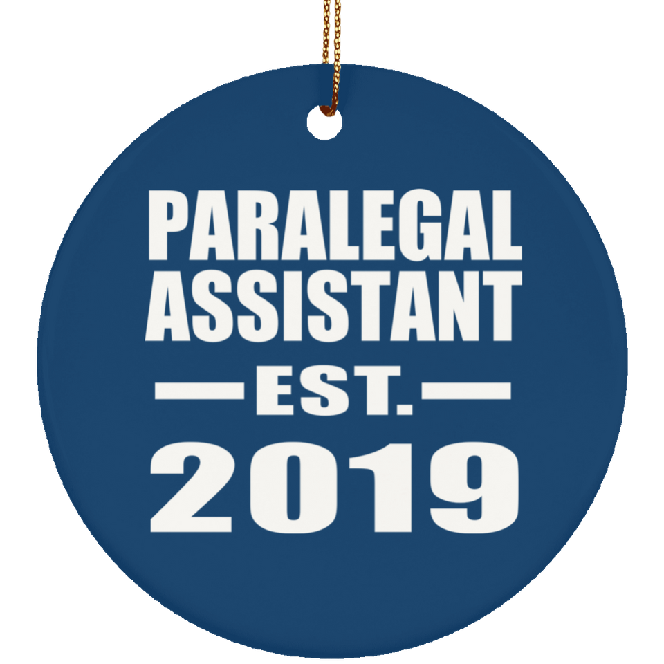 Paralegal Assistant Established EST. 2019 - Circle Ornament