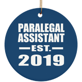 Paralegal Assistant Established EST. 2019 - Circle Ornament