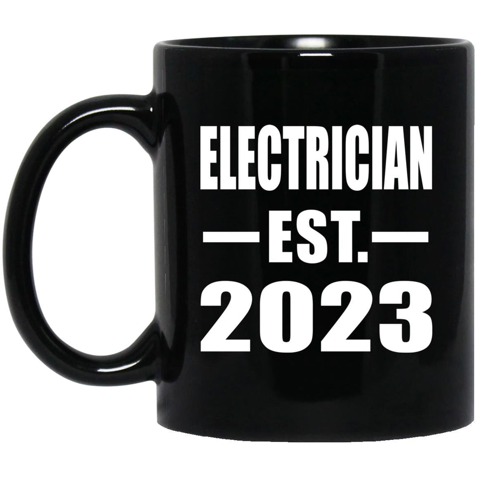 Electrician Established EST. 2023 - 11oz Coffee Mug Black