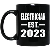 Electrician Established EST. 2023 - 11oz Coffee Mug Black