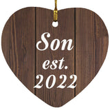 Son Established EST. 2022 - Heart Ornament D