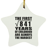 29th Birthday Square Root of 841 Years of Childhood - Star Ornament