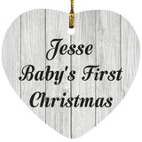 Jesse Baby's First Christmas - Heart Ornament F