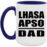 Lhasa Apso Dad - 15oz Accent Mug Purple