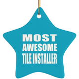 Most Awesome Tile Installer - Star Ornament