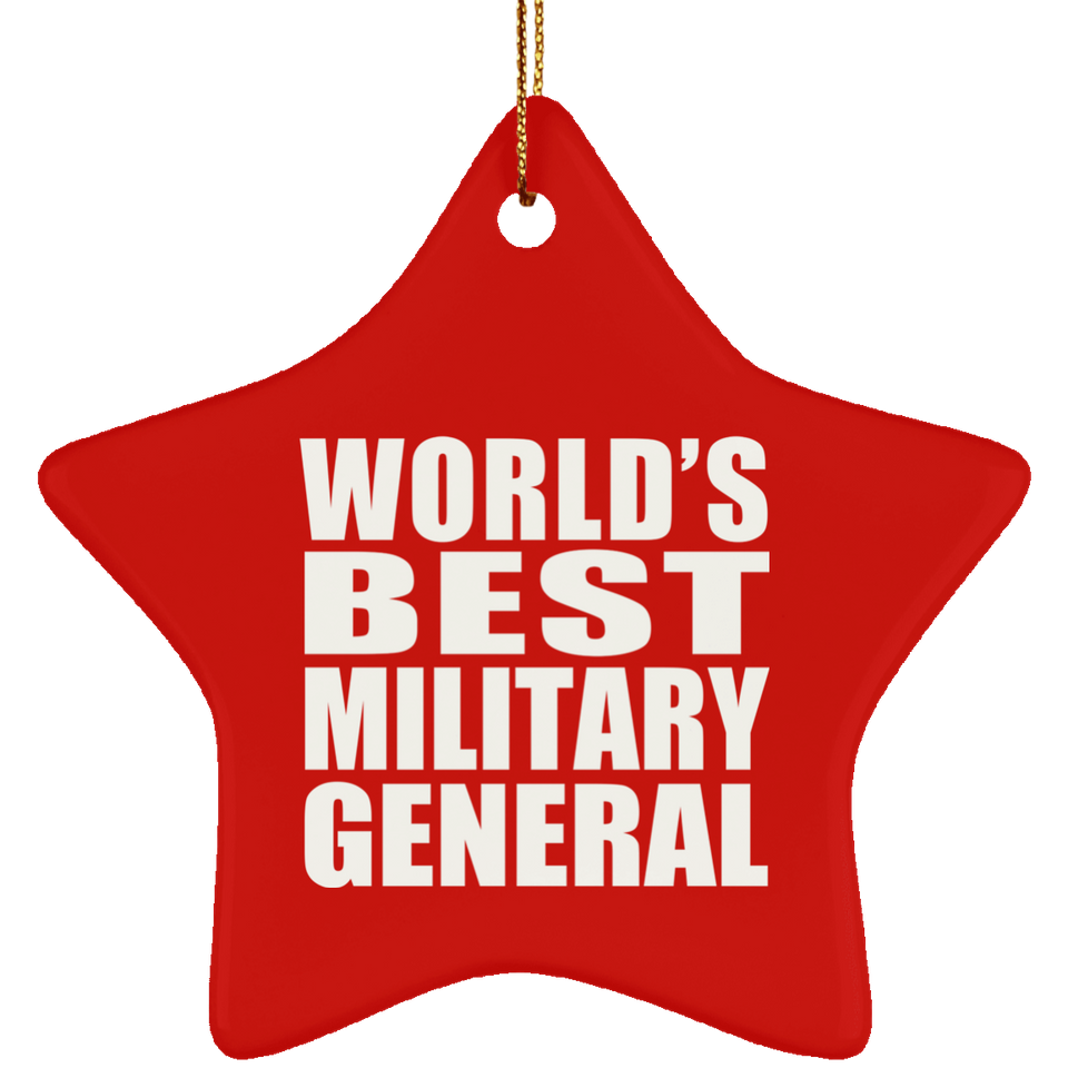 World's Best Military General - Star Ornament