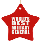 World's Best Military General - Star Ornament