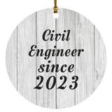 Civil Engineer Since 2023 - Circle Ornament F