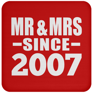 17th Anniversary Mr & Mrs Since 2007 - Drink Coaster