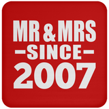 17th Anniversary Mr & Mrs Since 2007 - Drink Coaster