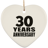 30th Anniversary 30 Years - Heart Ornament