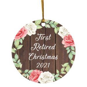 First Retired Christmas 2021 - Circle Ornament A