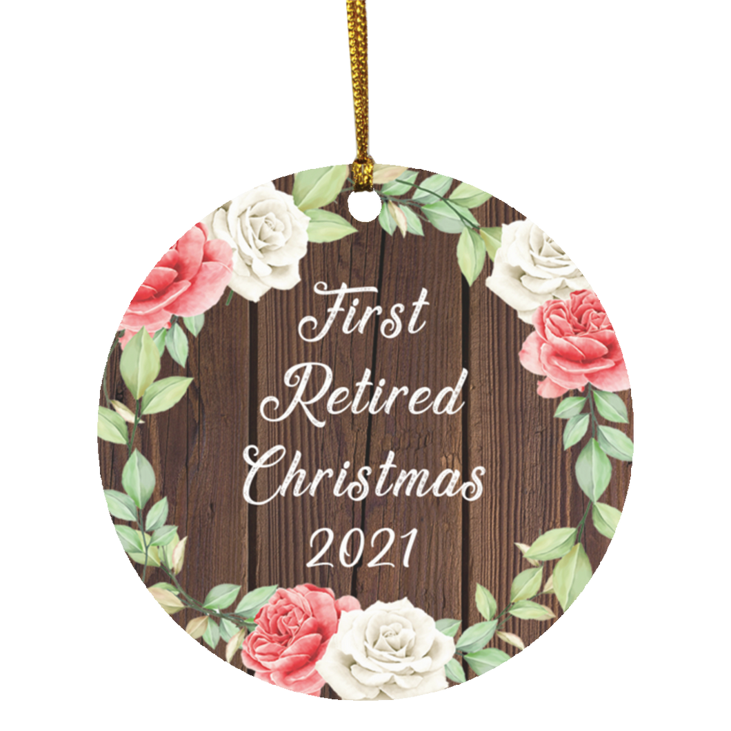 First Retired Christmas 2021 - Circle Ornament A