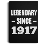 107th Birthday Legendary Since 1917 - Canvas Portrait