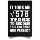 24th Birthday Took Square Root of 576 Years To Awesome - Poster Portrait