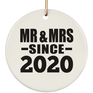 4th Anniversary Mr & Mrs Since 2020 - Circle Ornament