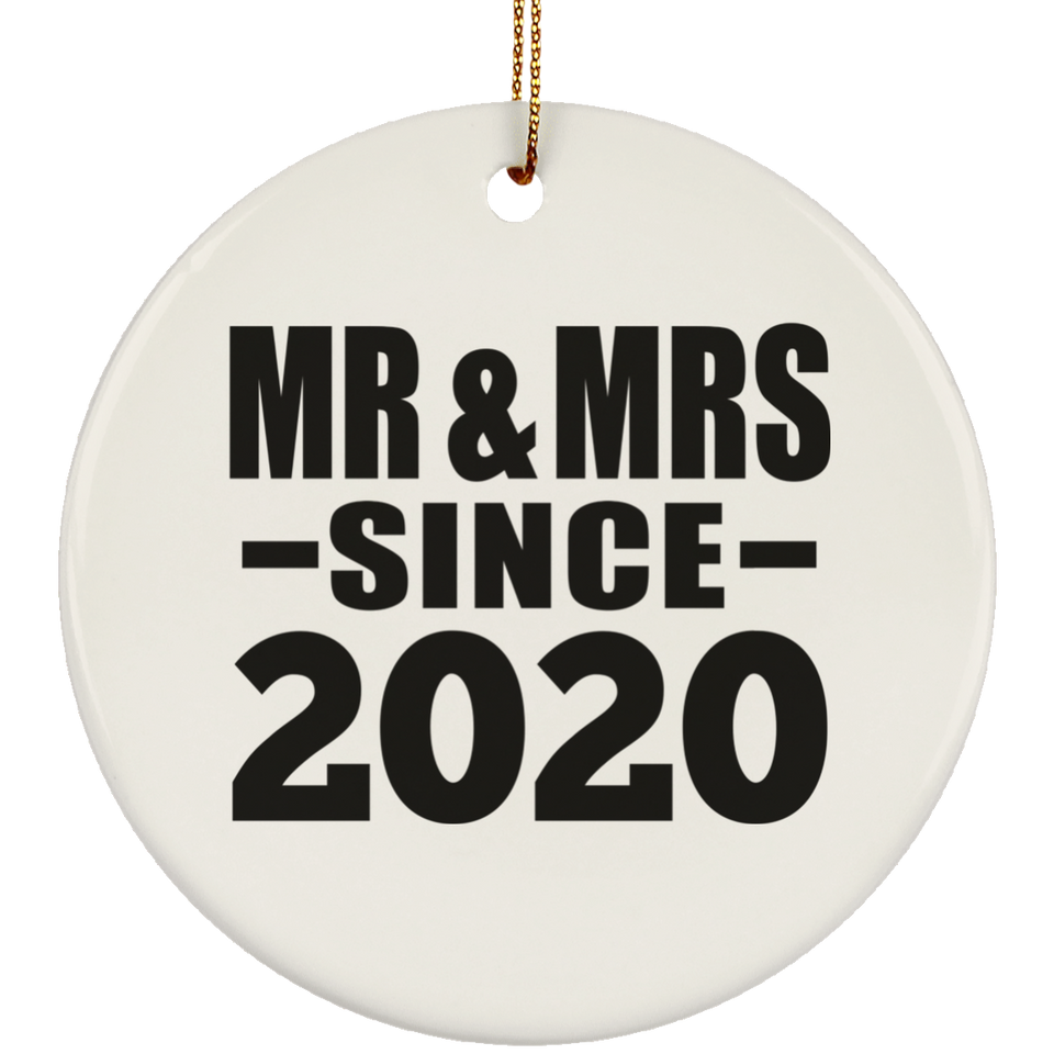 4th Anniversary Mr & Mrs Since 2020 - Circle Ornament